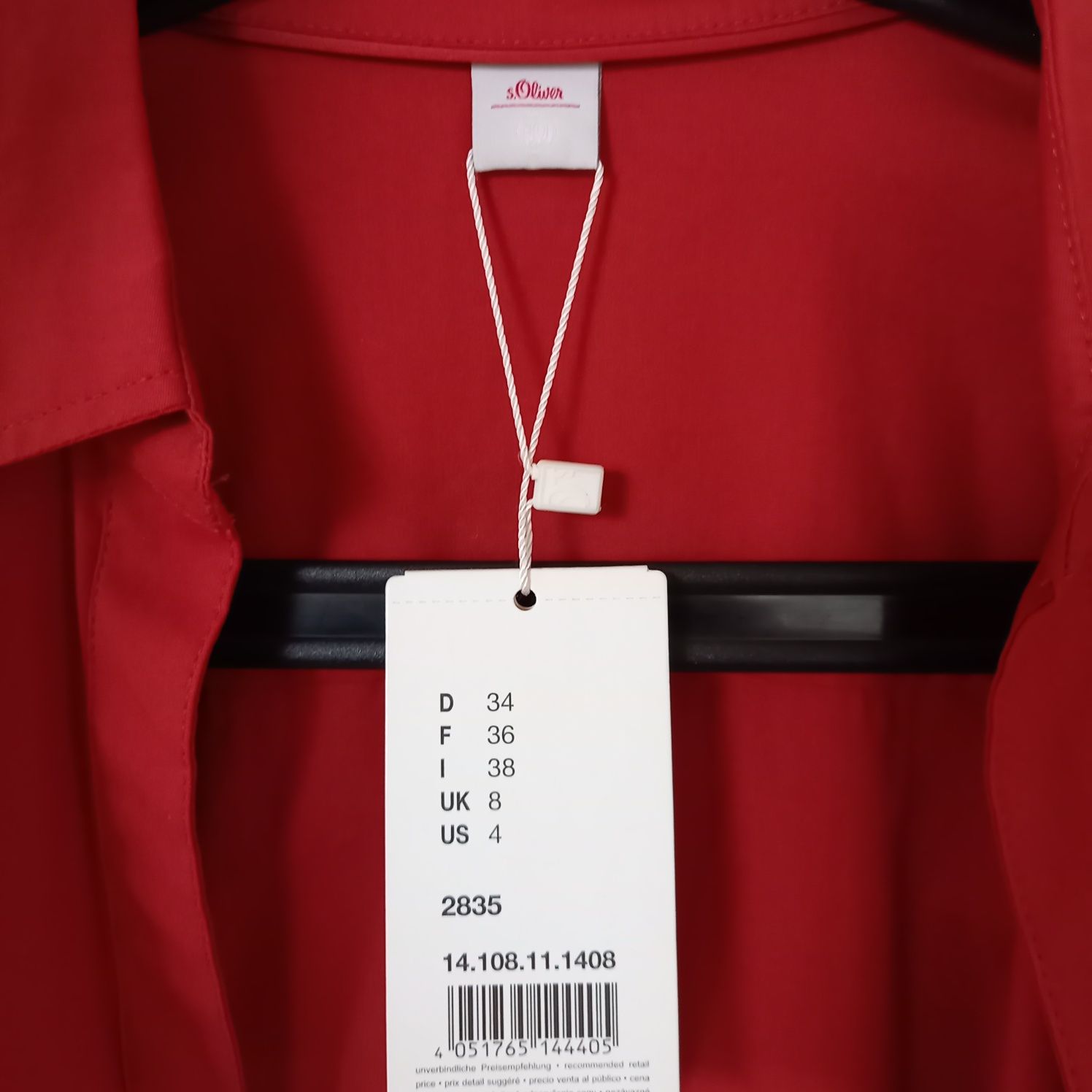 Nowa, czerwona damska koszula s. Olivier r. 38