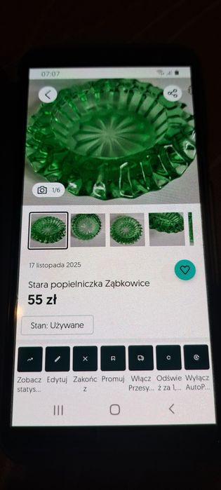 Stara popielniczka Zabkowice