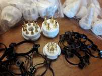 Панельки для радиоламп PTFE (фторопласт), керамика, 300В , КТ88 ,9pin