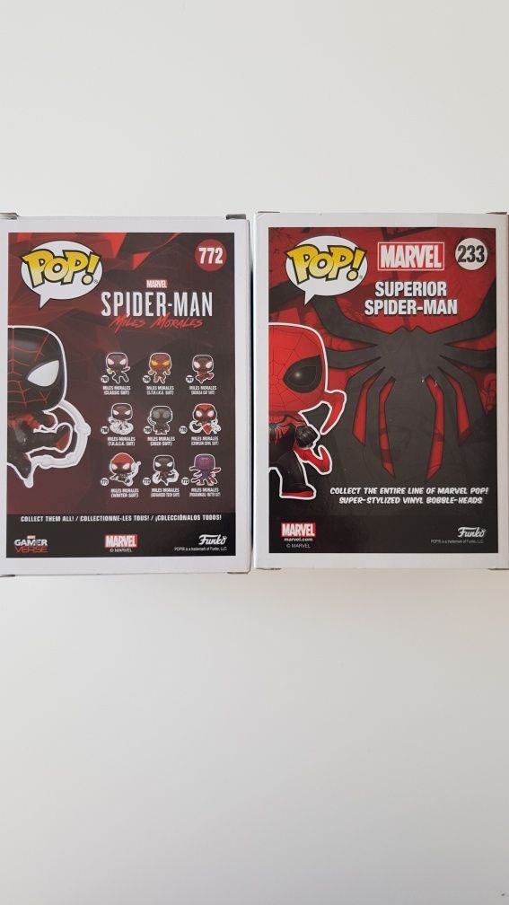 Funko Pop Spider Man e Spider Man Miles Morales