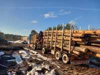 Transport drewna zrębki trocin