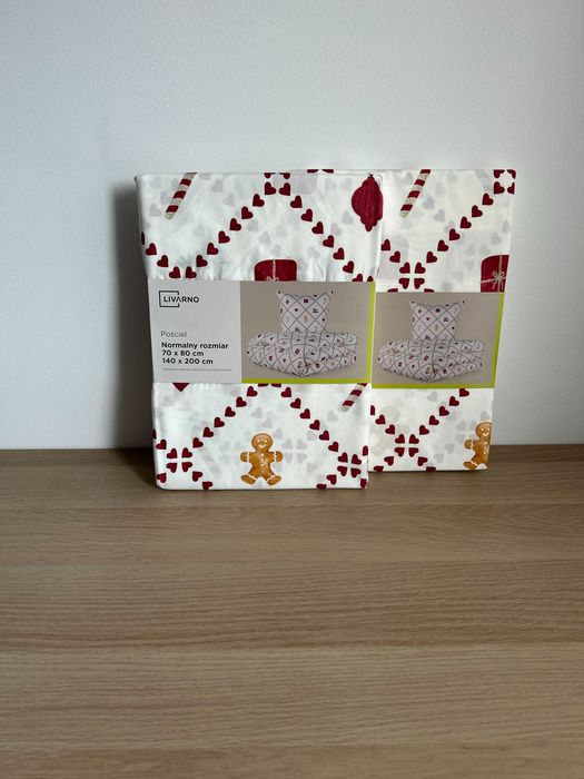 NOWA pościel świąteczna Livarno home 140x200 - zestaw 2 komplety