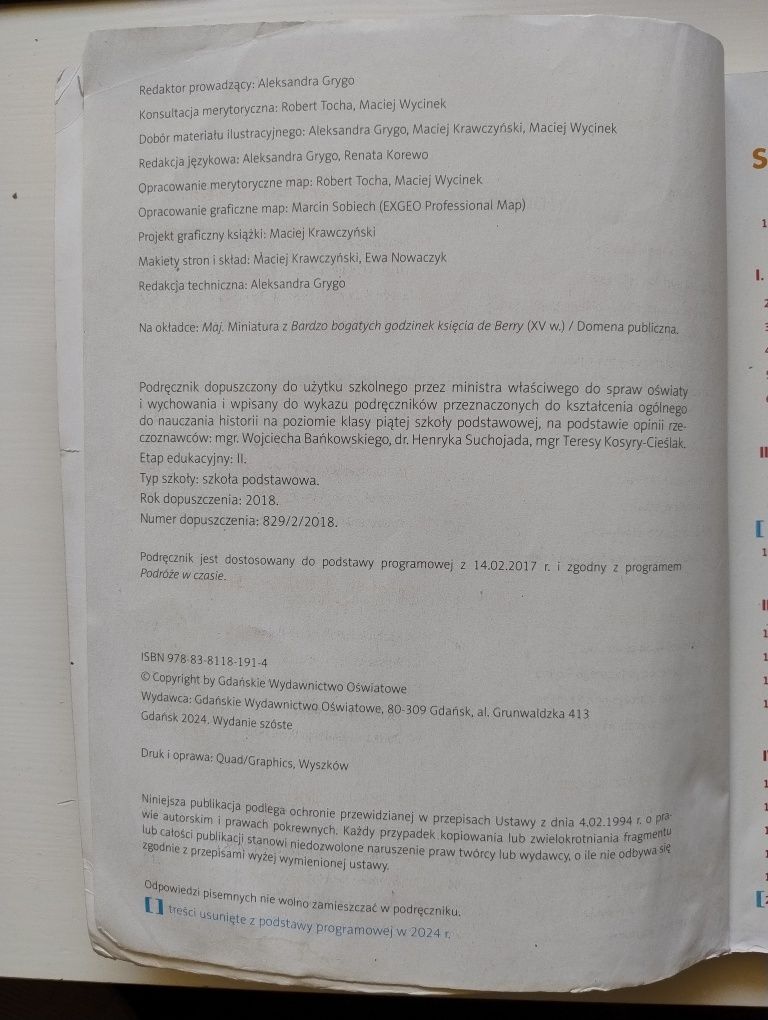 Podręcznik szkolny klasa 5 historia