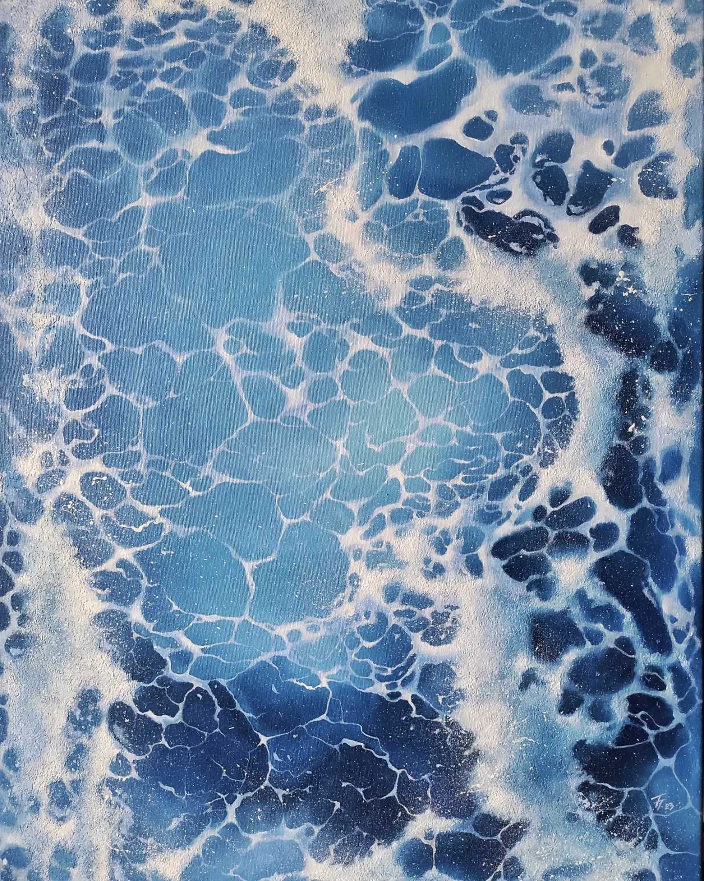 " Deep ocean" / "Głęboki ocean" . Obraz olejny 50x70 cm