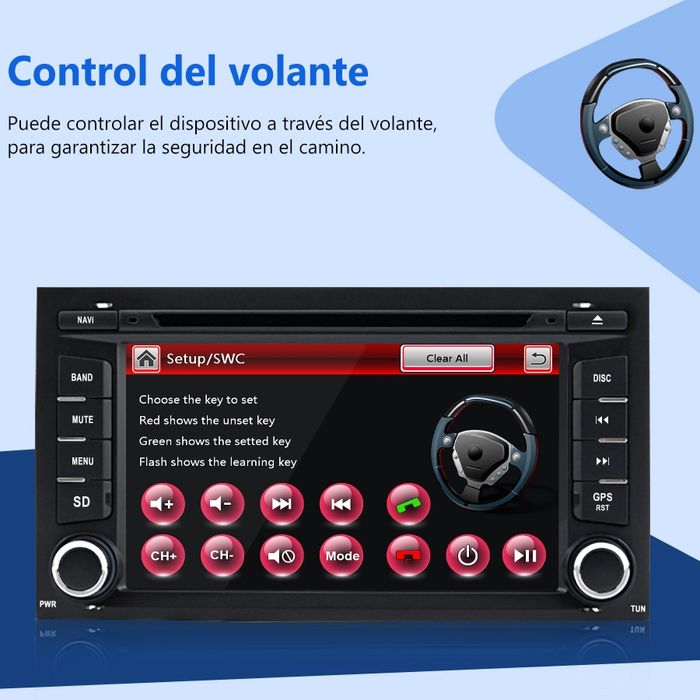 Rádio Seat Leon Mk3 5F 2din GPS com LEITOR CD/DVD BLUETOOTH Windows CE