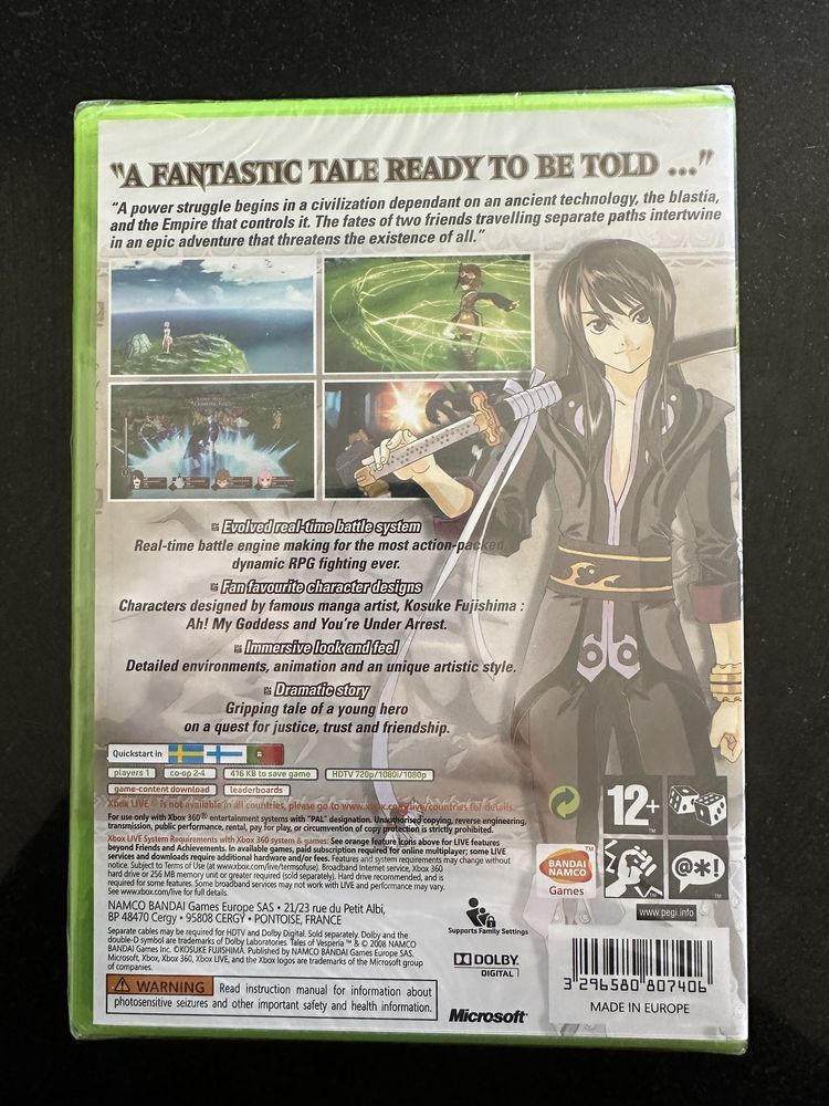 Tales Of Vesperia, Selado (Xbox 360)