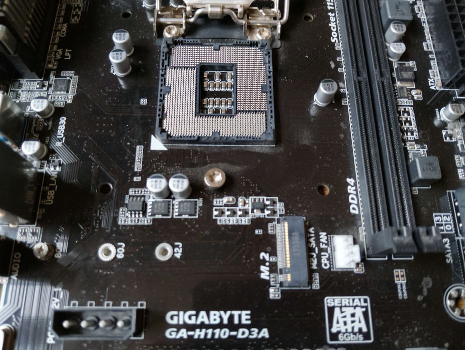 Материнська плата Gigabyte H110-D3A(DDR4, M2, s1151)Працююча!