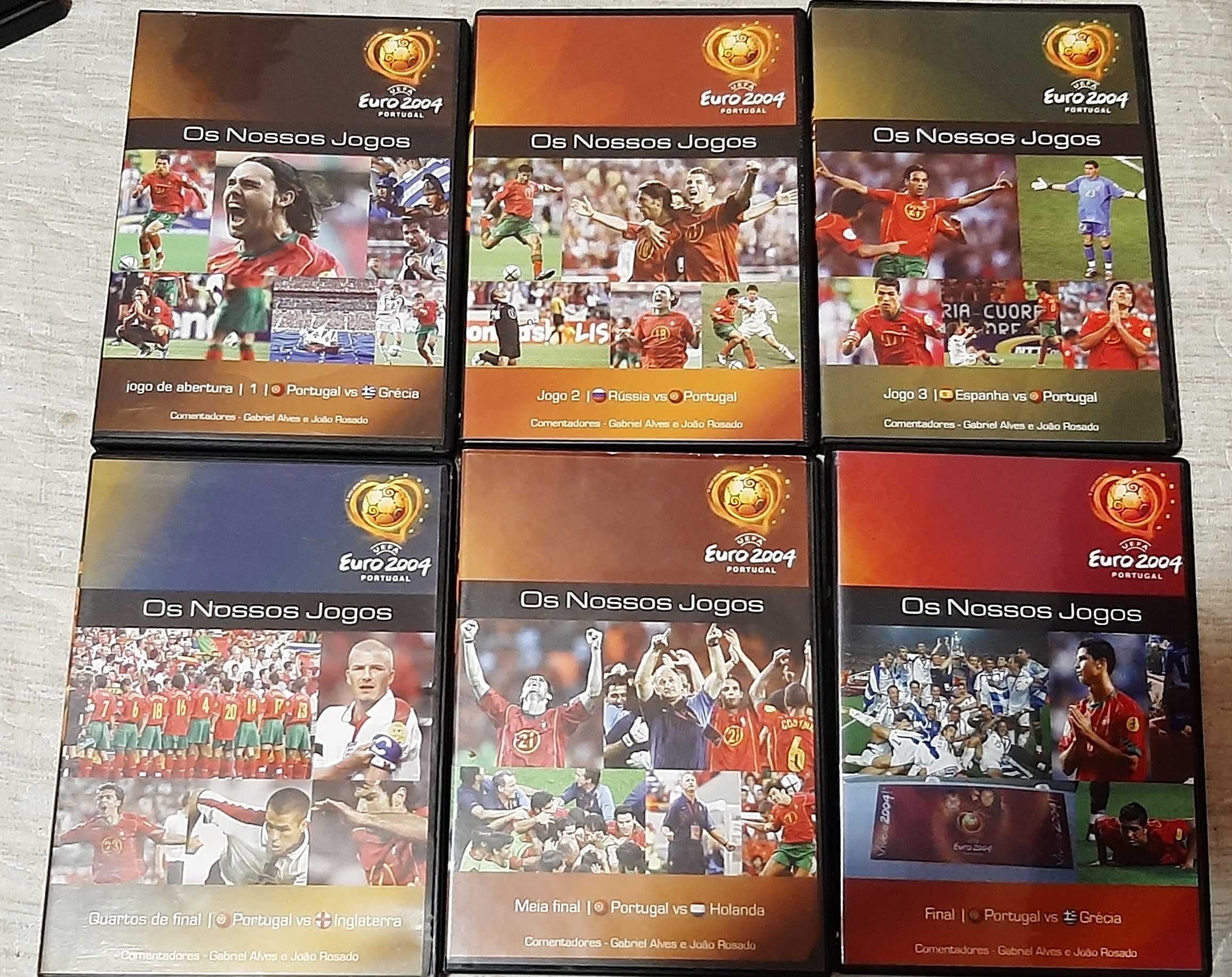 10 DVD coleção - Jogos de Portugal nos Euros de 1984 e 2004