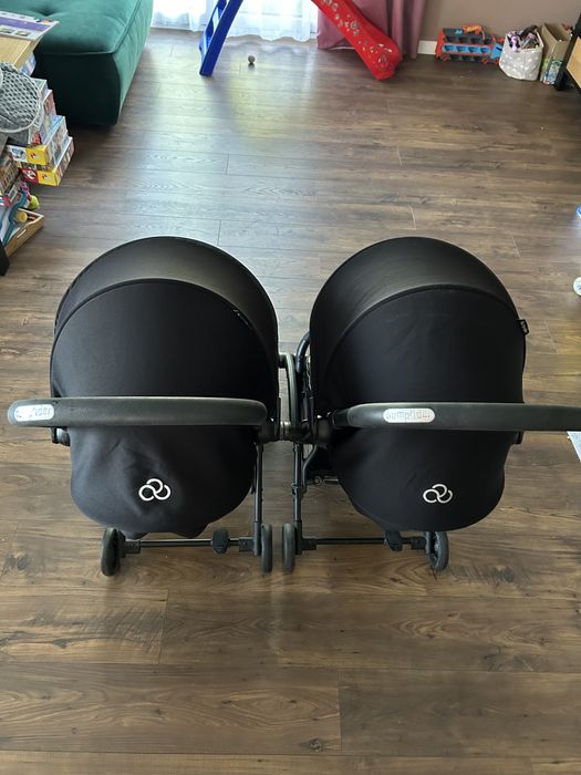 2x wózek bumprider connect2 magnetyczny bliźniaczy podwójny spacerówka