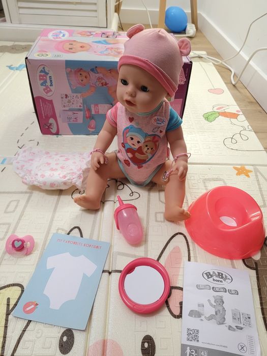 BABY born Interaktywna Lalka Emma Niemowlę 43 cm Bobas Akcesoria