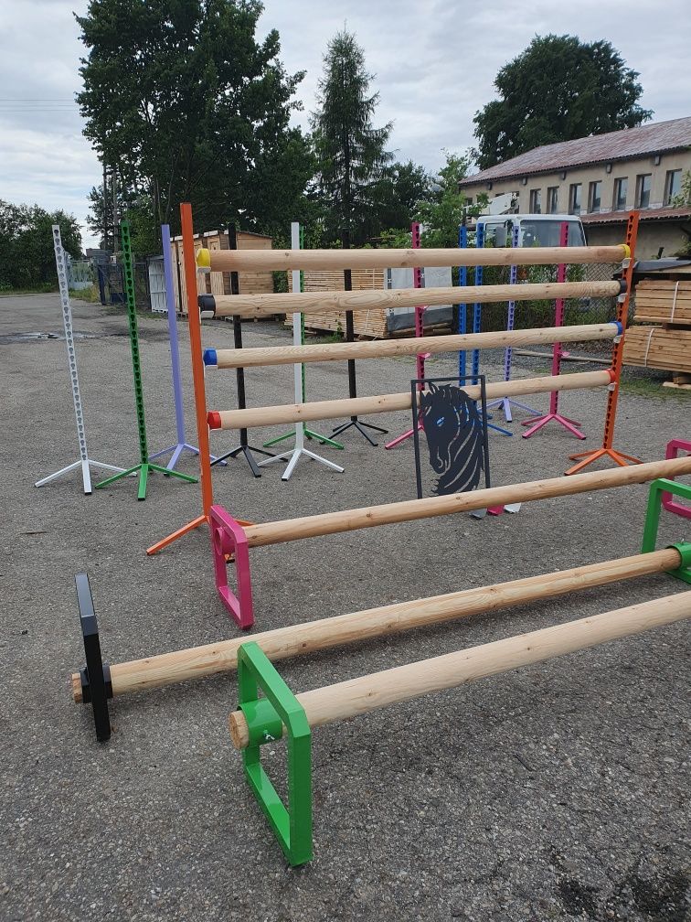 Zestaw cavaletti – 2 podpory + drąg 260 cm, 260 zł, malowanie opcja