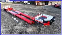 Mega Hydrauliczna Łabędzia Szyja, pokład 650 + 575 cm rozciągu, 2 osie, DMC 46 Ton !  TIEFBET 2 osie, odpinany balkon, pod kombajny, harvestery, budowlane!