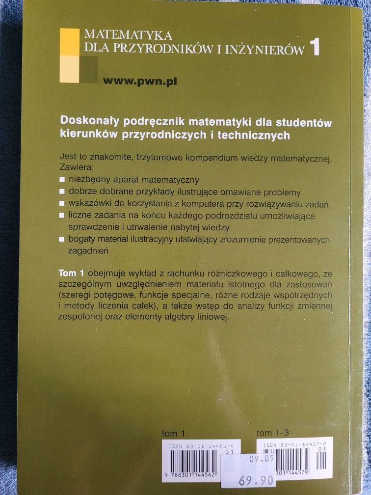 Matematyka dla przyrodników i inżynierów