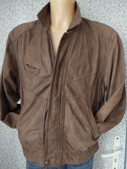 Vintage kurtka skóra naturalna xl pilotka biker