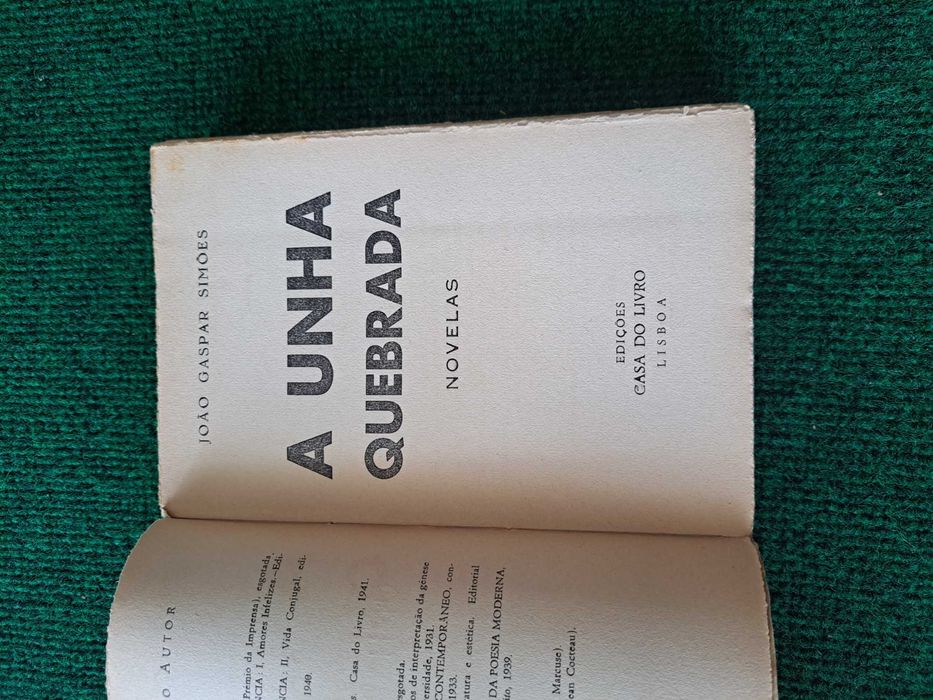 A Unha Quebrada - Novelas - João Gaspar Simões