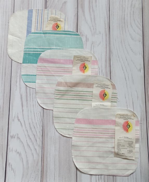 Серветки льняні під стакани, часів Радянського Союзу.Тканина бавовна+л