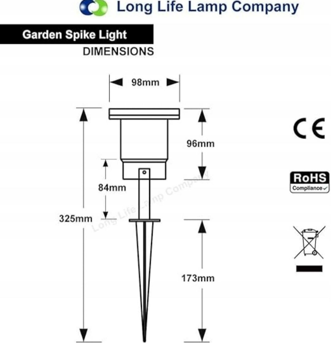 Reflektor ogrodowy LAMPA  Long Life Lamp GU10 WBIJANA