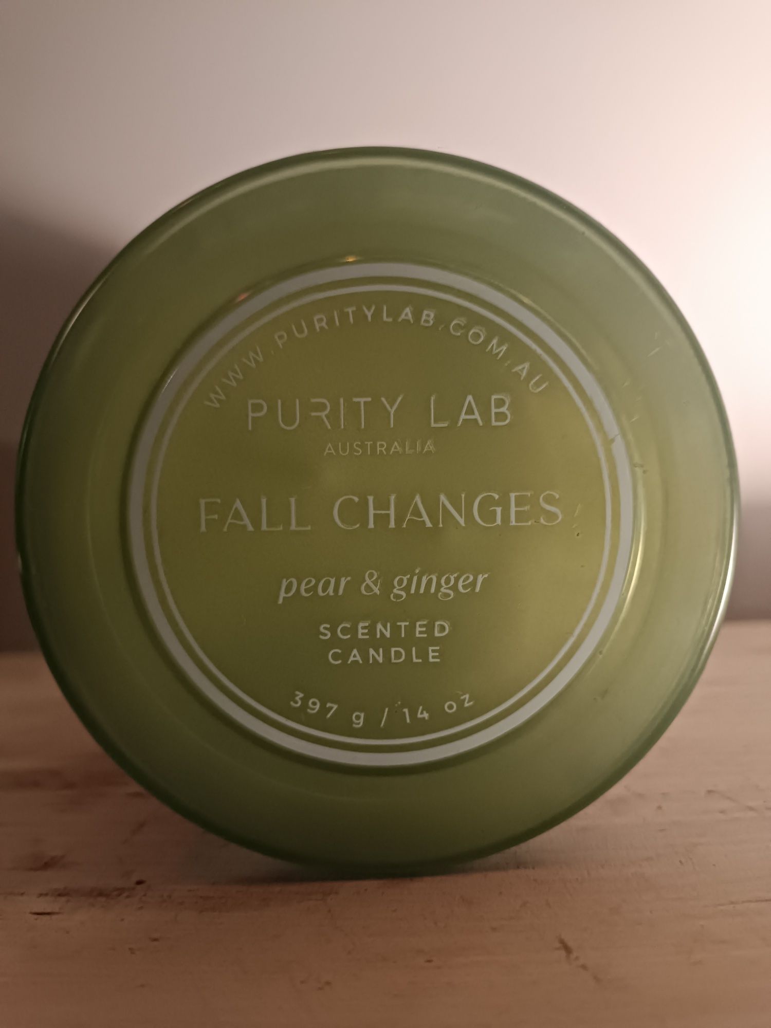 0,5 kg! Duza świeca gruszka imbir w szkle Purity Lab Australia pear
