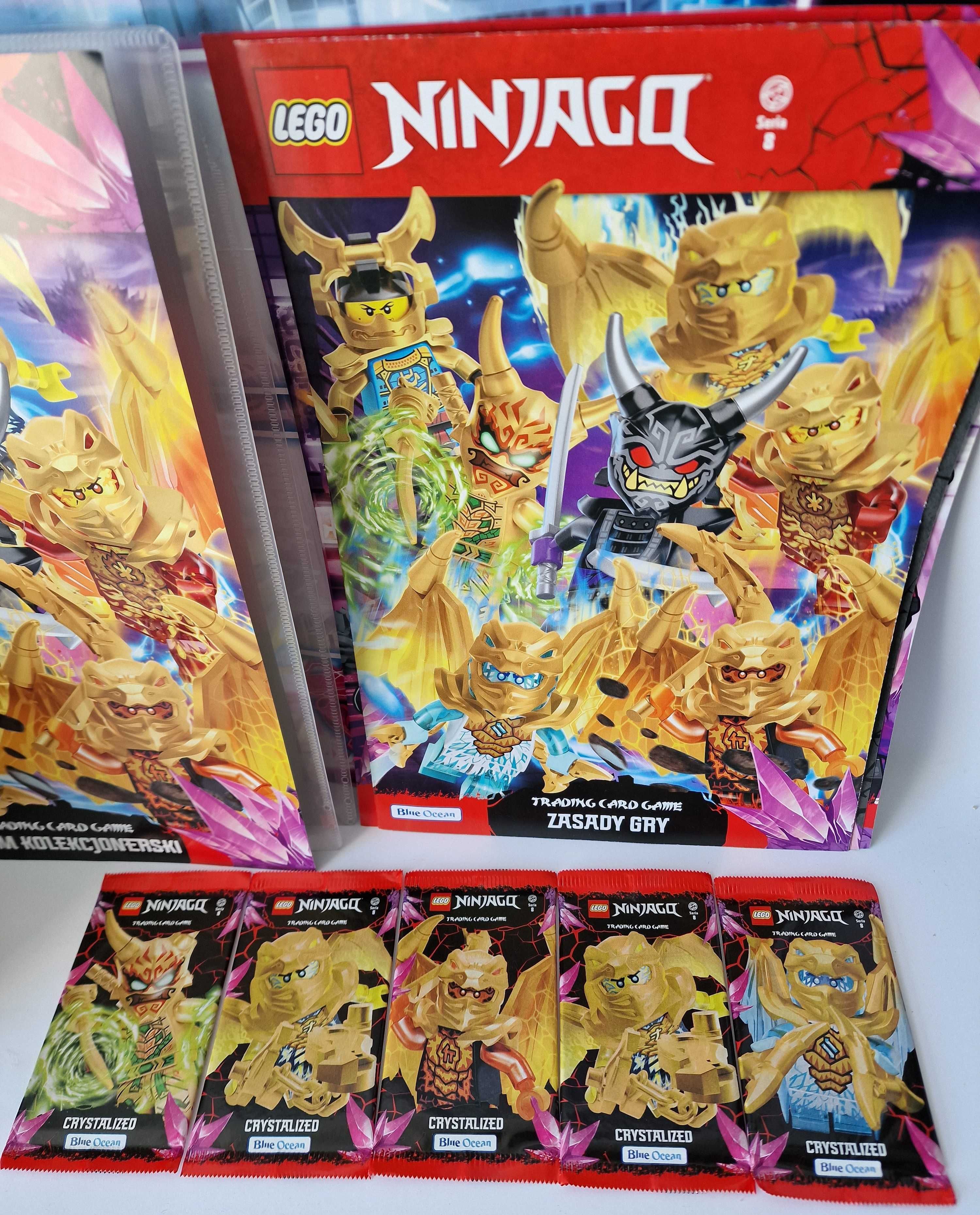 zestaw 4 w 1 ALBUM+Box 150 kart+Złota LEGO NINJAGO 8 CRYSTALIZED