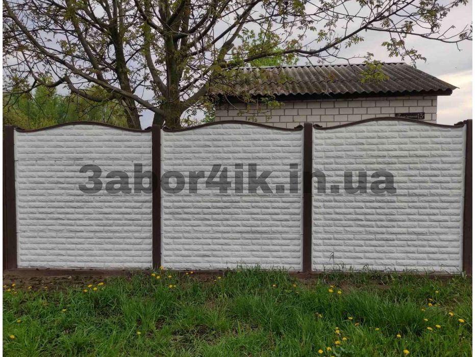 Забор бетонний, декоративний. Еврозабор