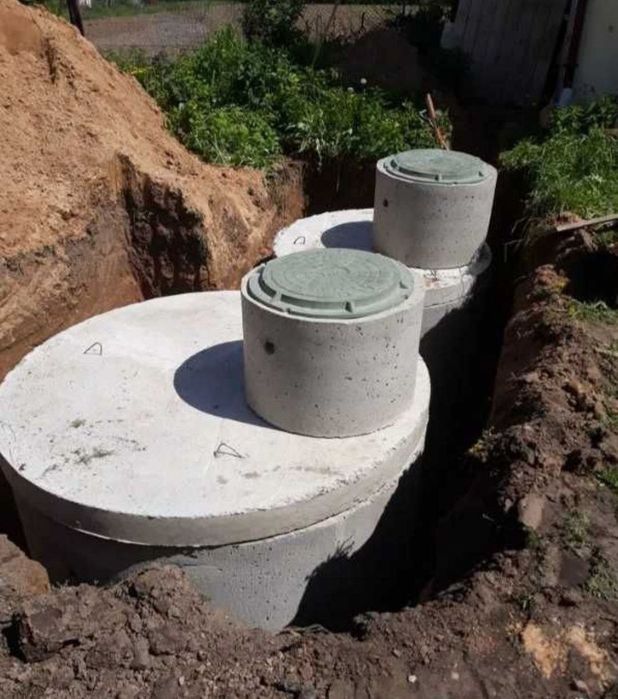 Септик вигрібна яма копка каналізація з бетонних кілець  5/7/10/21 м3