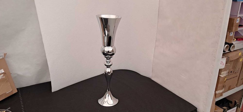 Wazon na kwiaty i nie tylko SREBRNY vintage  74 cm komplet 2 sztuki