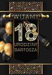 Tablica , ścianka 18 urodziny Bartosza