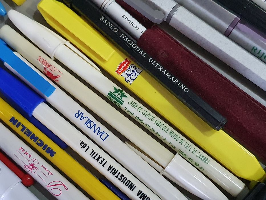 Canetas de publicidade anos 70, 80 e 90