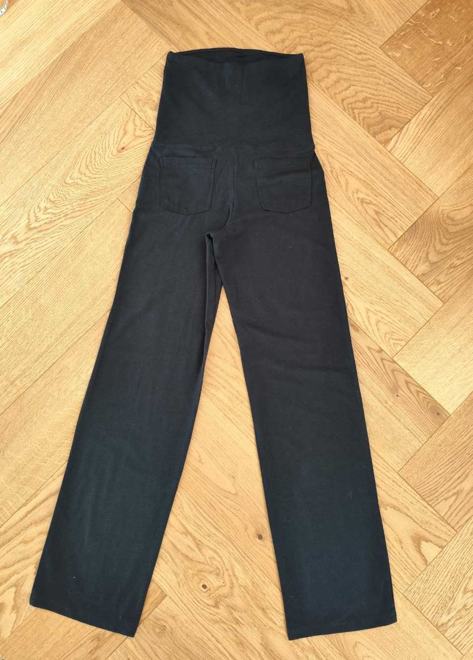 Nowe spodnie/ legginsy ciążowe prosta szeroka nogawka XS 32/34 czarne