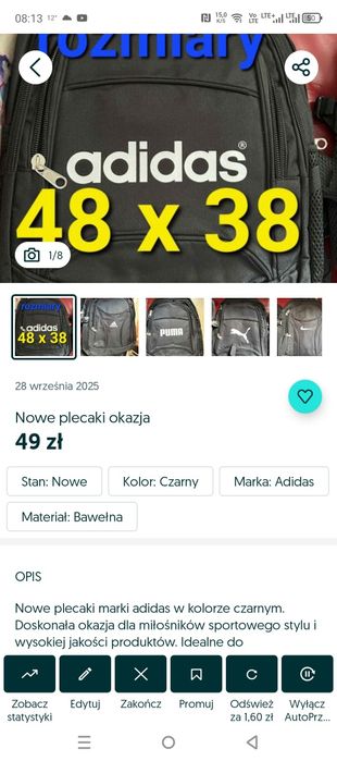 Nowy plecak plecak