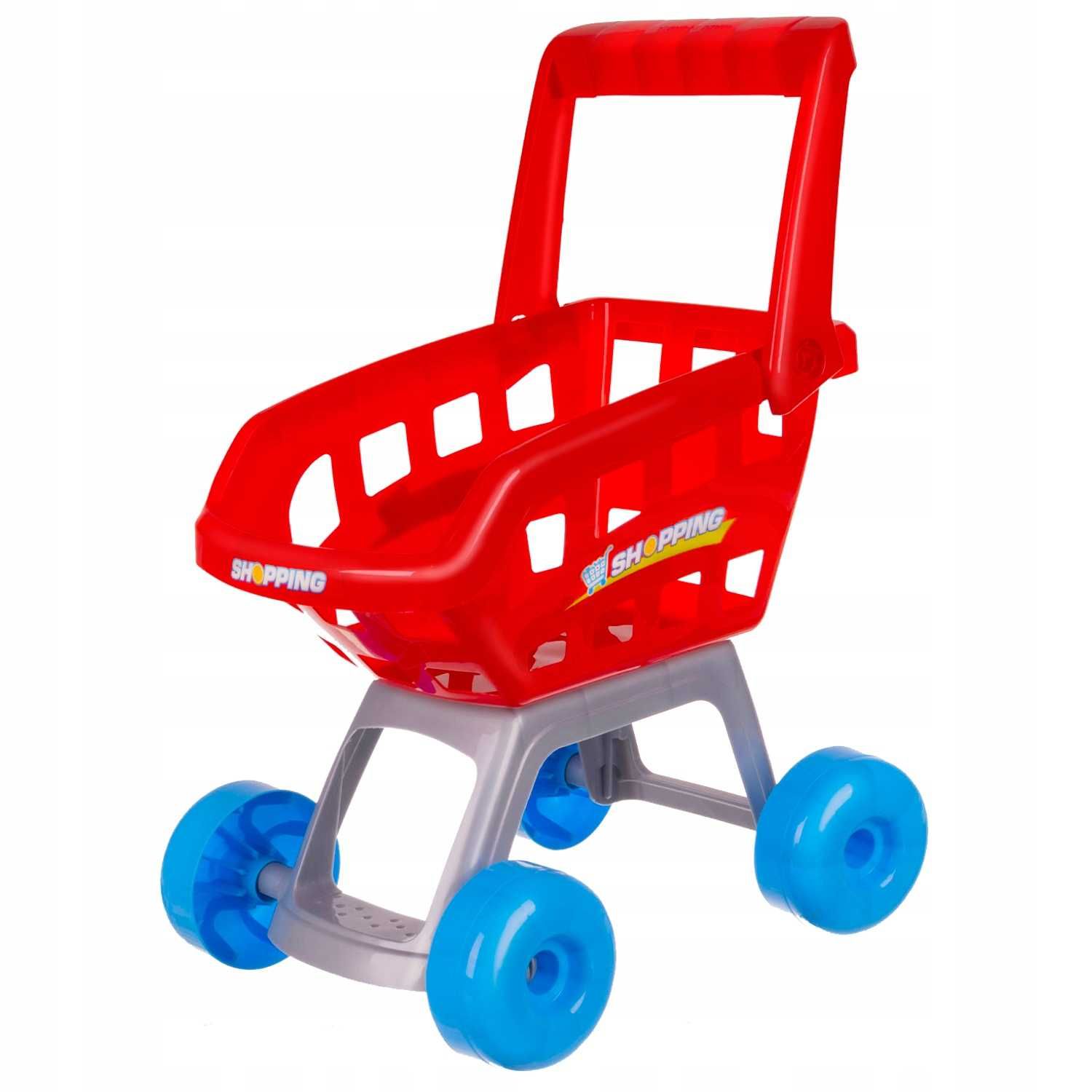 Supermarket Sklep Kasa dla Dzieci Stragan + Wózek Koszyk Akcesoria