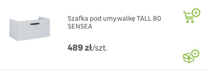 Szafka pod umywalkę Sensea Tall 80