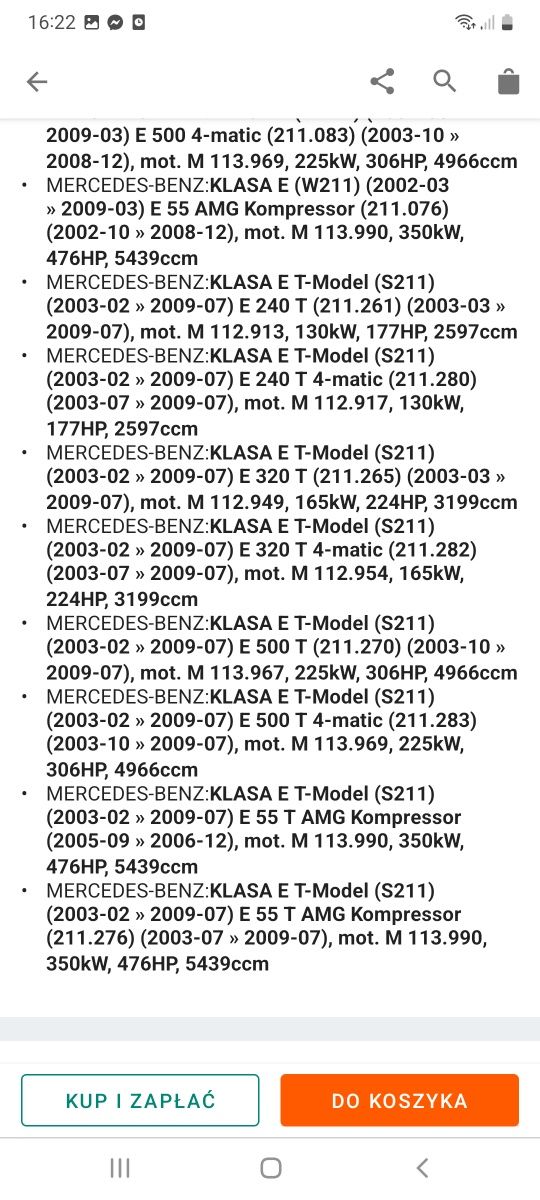 Pompa wspomagania mercedes K. S00. 000 679. BOSCH 769.395.52.03