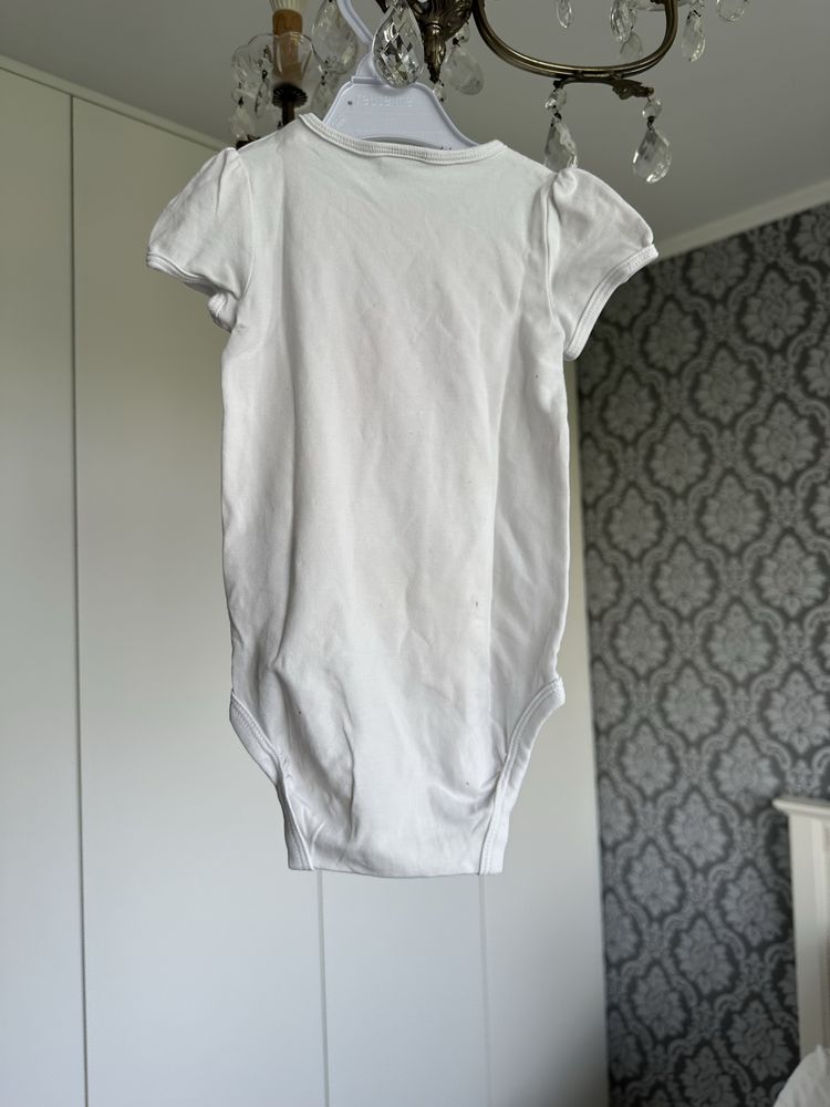 Body z krótkim rękawem Lindex blumersy HM zestaw 68 74 cm