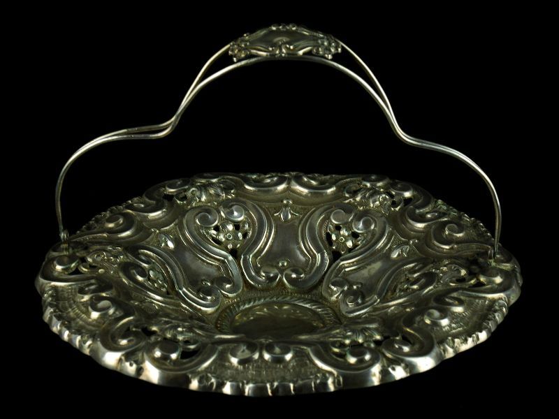 Taça Fruteira antiga em prata portuguesa
