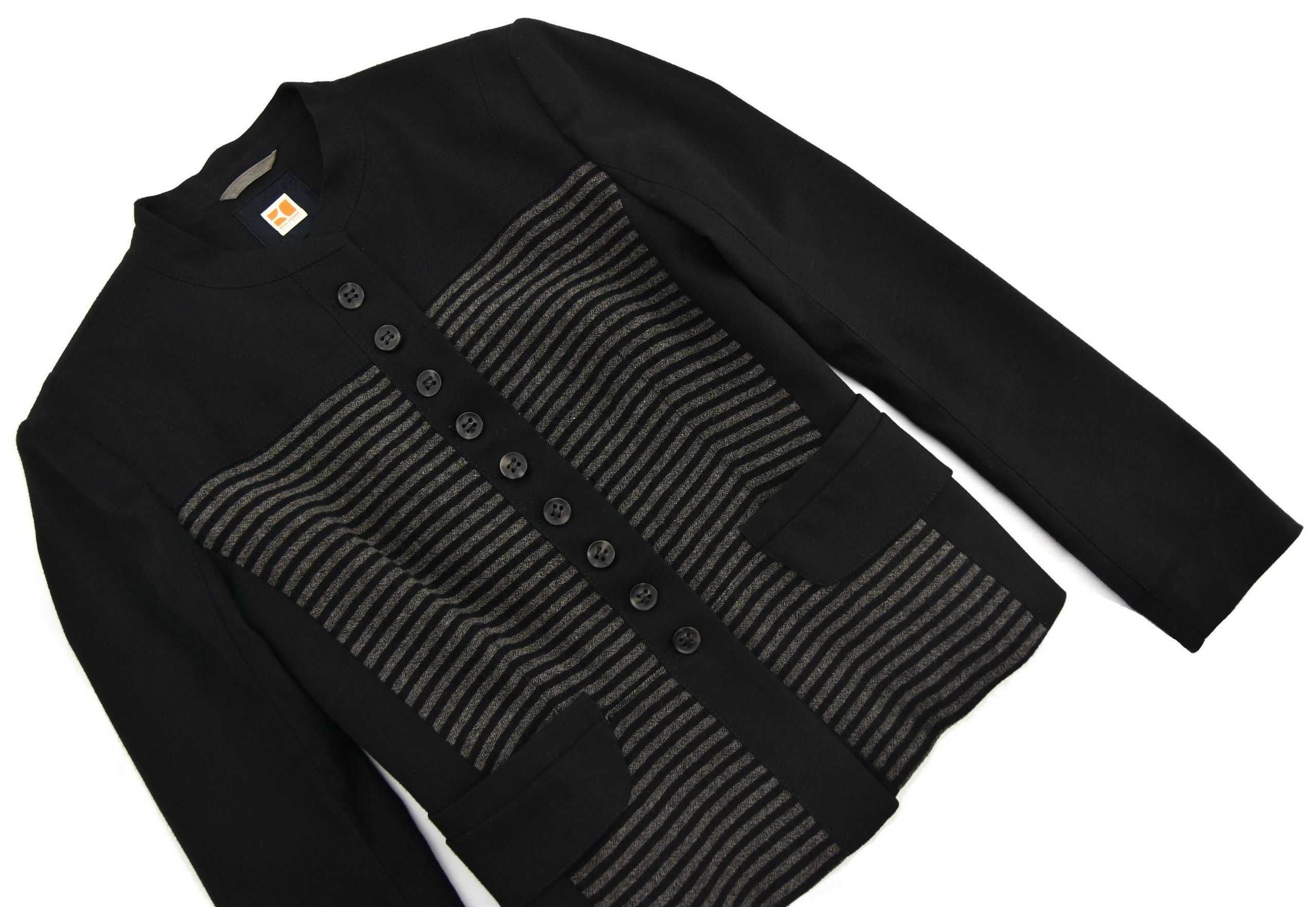 HUGO BOSS marynarka damska żakiet blezer wełna w paski vintage 40