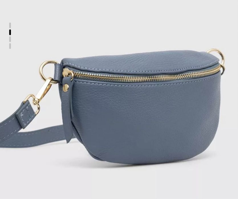 Шкіряна жіноча сумочка на пояс / кожаная женская сумка