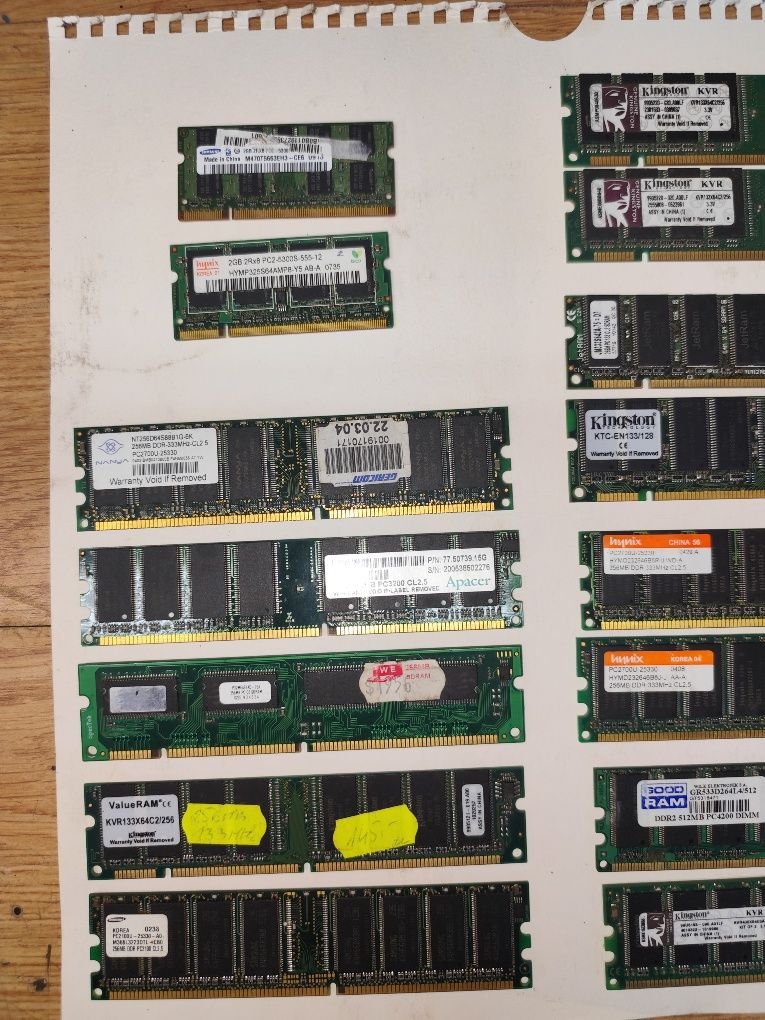 Pamięć PC/LAPTOP sdram. ddr. ddr2