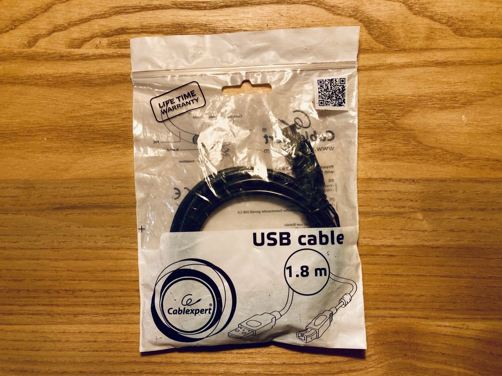 Кабель Cablexpert USB-A to USB-B 1.8м