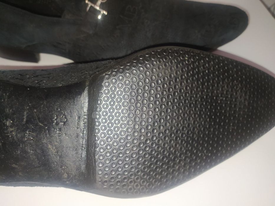 Туфлі, лоферы чорні Mario Bruni, натуральна замша і шкіра, Італія