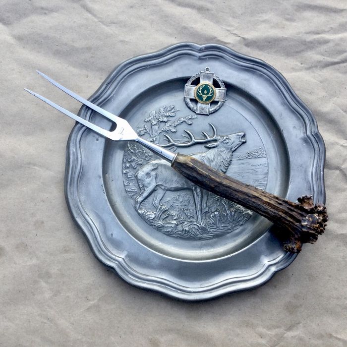 Старинная немецкая транжирная вилка для мяса,  Solingen