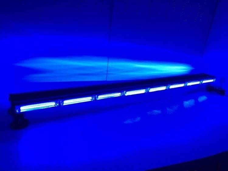 Belka ostrzegawcza kogut LED listwa stroboskop 118cm dwustronna 12-24V