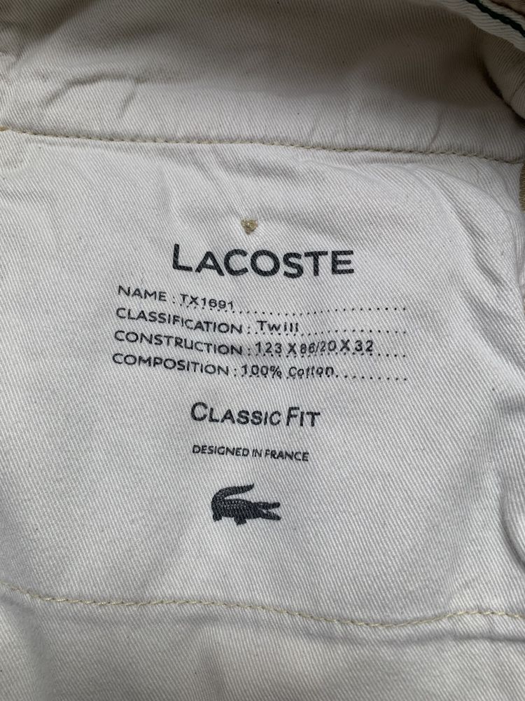 Lacoste chino calças homem