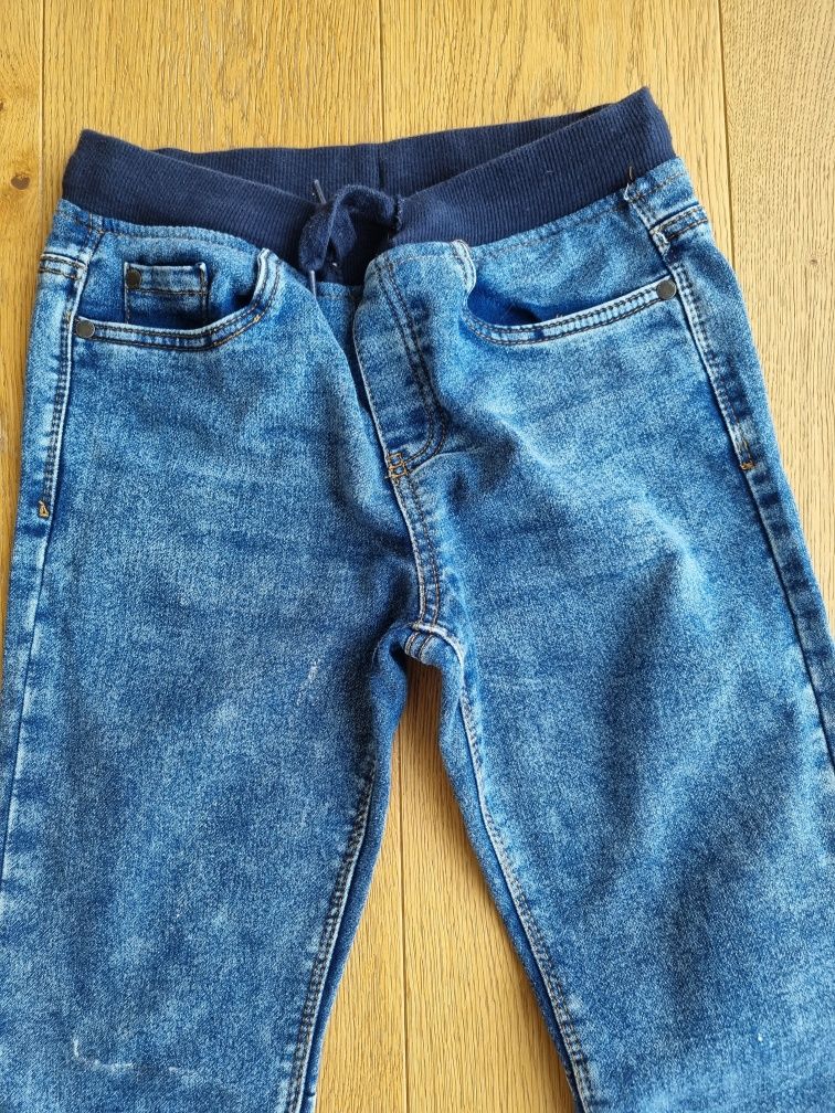 Spodnie jeansy elastyczne chłopięce r.146