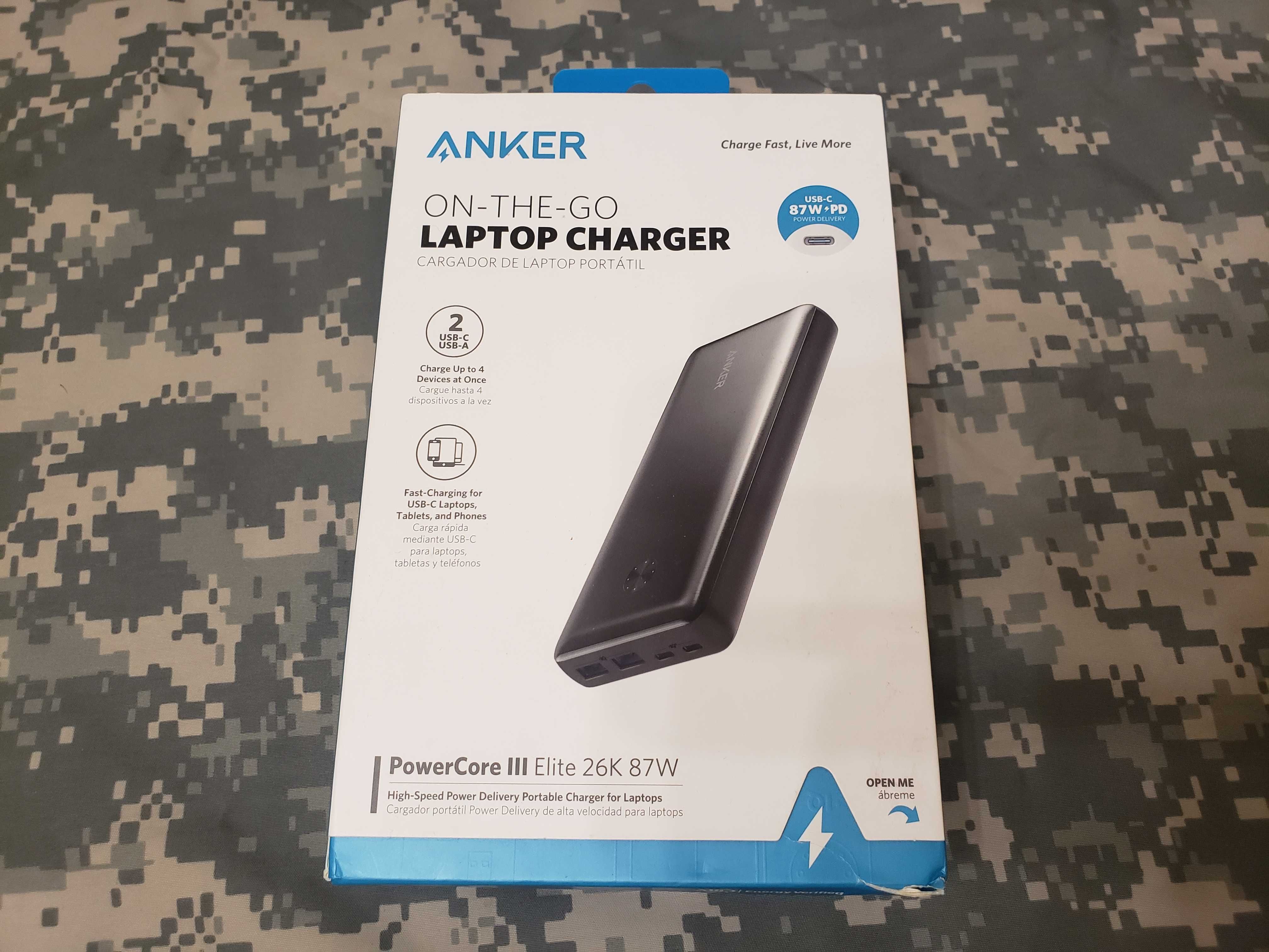 26K! 87W Powerbank Anker 26000 PowerCore 3 Elite Аккумулятор Павербанк