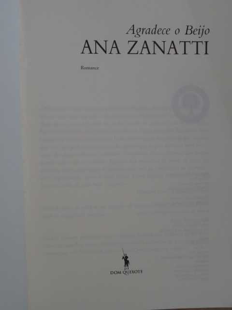 Agradece o Beijo de Ana Zanatti - 1ª Edição