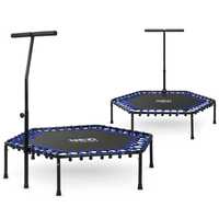 Trampolina fitness z uchwytem 127 cm Neo-  - sześciokątna niebieska