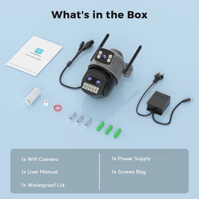 Камера IP WIFI LAN ONVIF 15 Мп 10Х ZOOM вулична поворотна відеокамера