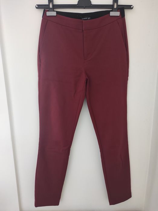 Damskie spodnie cygaretki kolor ceglany, rozmiar S