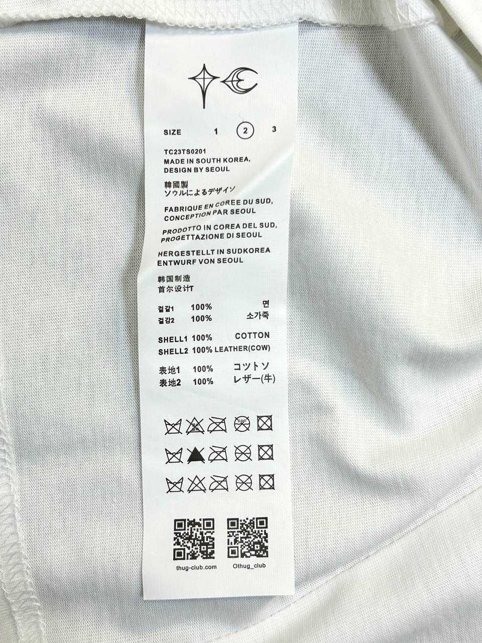 Футболка Thug Club біла archive opium белая опіум архів white S M L XL